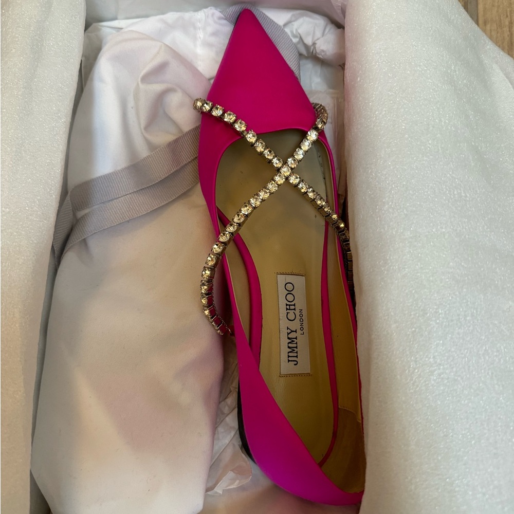Cute Jimmy Choo flats, worn once for a wedding size 7/37